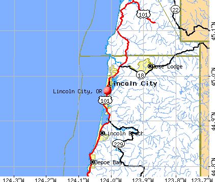 Lincoln City, OR map