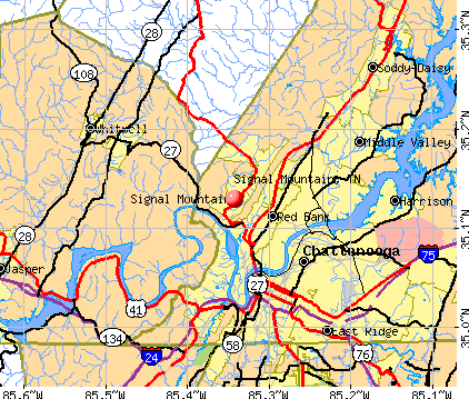 Signal Mountain, TN map