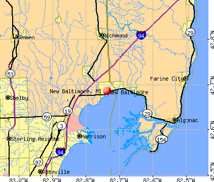 New Baltimore, MI map