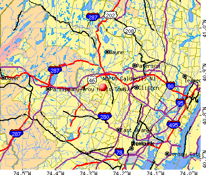 North Caldwell, NJ map