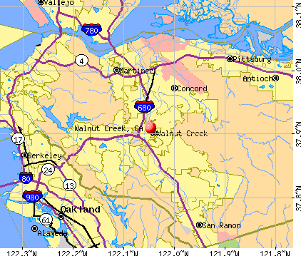 Walnut Creek, CA map