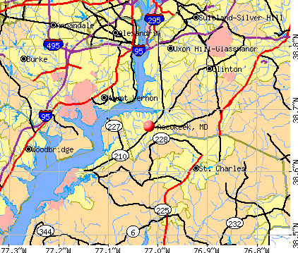 Accokeek, MD map