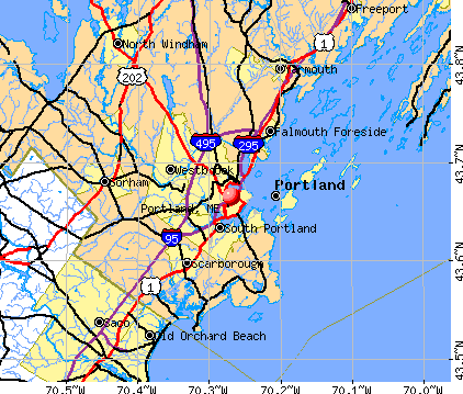 Portland, ME map