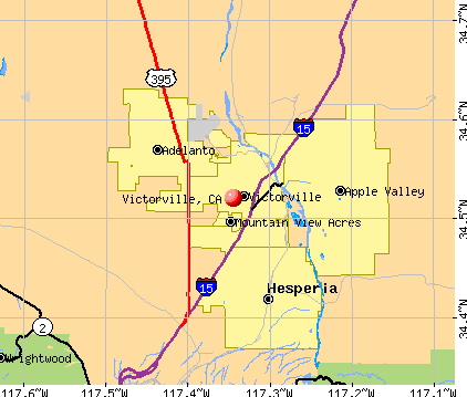 Victorville, CA map