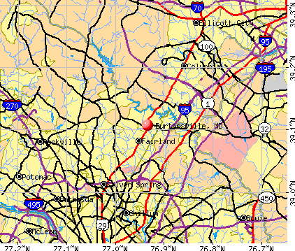 Burtonsville, MD map