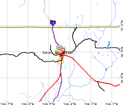 Raton, NM map