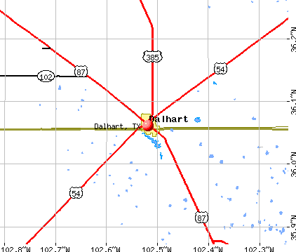 Dalhart, TX map