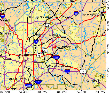 Clarkston, GA map
