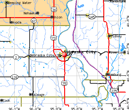 Nebraska City, NE map