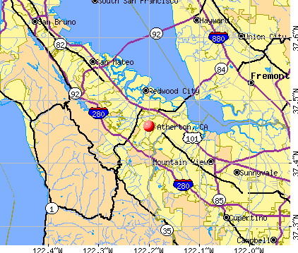 Atherton, CA map