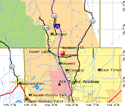 Woodmoor, CO map