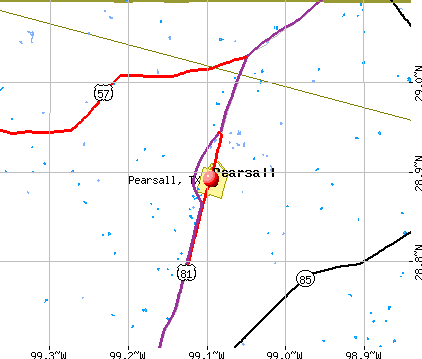 Pearsall, TX map