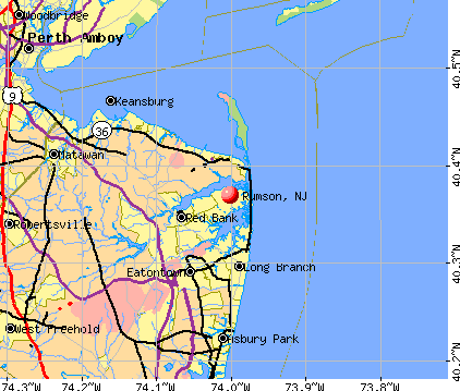 Rumson, NJ map