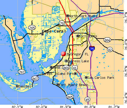 McGregor, FL map
