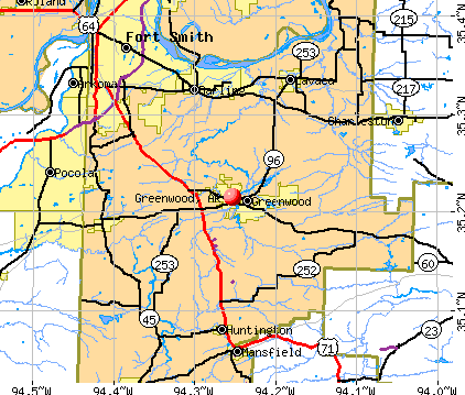 Greenwood, AR map