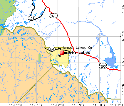 Mammoth Lakes, CA map