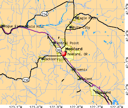 Medford, OR map