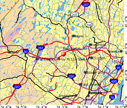 Fairfield, NJ map