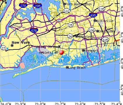 Hewlett, NY map