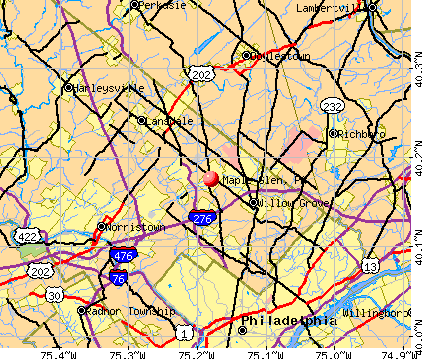 Maple Glen, PA map