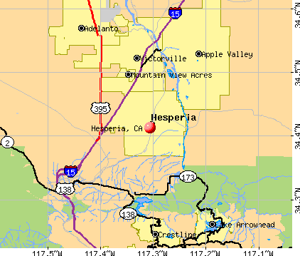 Hesperia, CA map