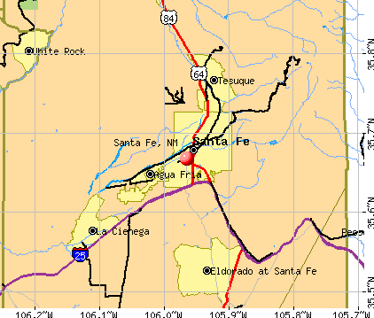 Santa Fe, NM map