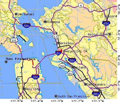 Emeryville, CA map