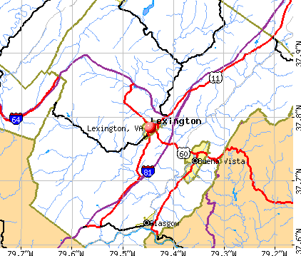 Lexington, VA map