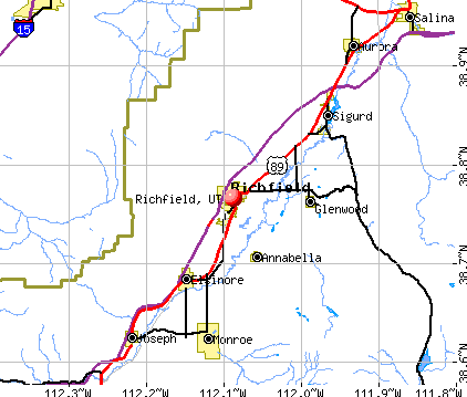 Richfield, UT map