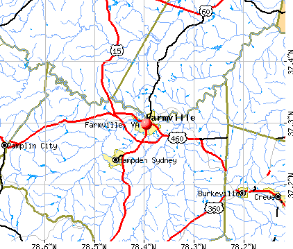 Farmville, VA map