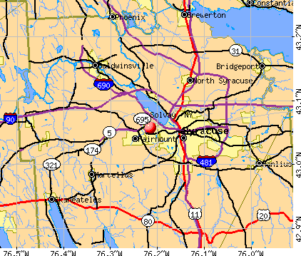 Solvay, NY map