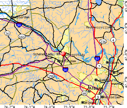 Schenectady, NY map