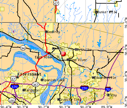 East Alton, IL map