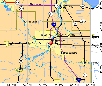 Saginaw, MI map