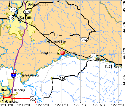 Stayton, OR map