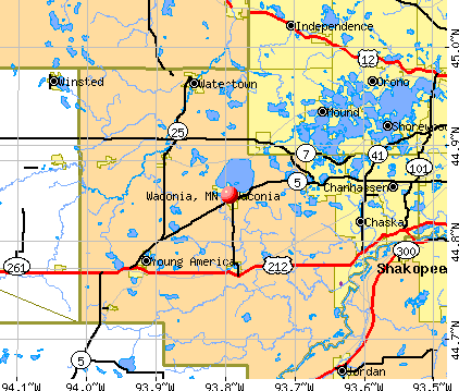 Waconia, MN map