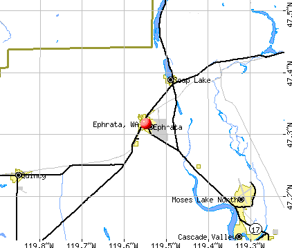 Ephrata, WA map