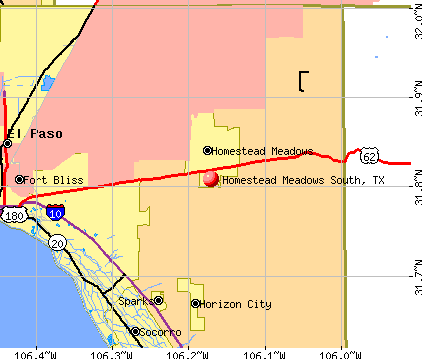 Homestead Meadows South, TX map