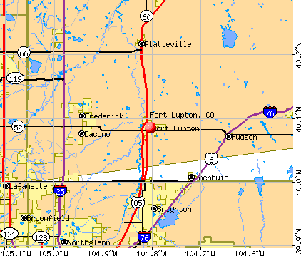 Fort Lupton, CO map
