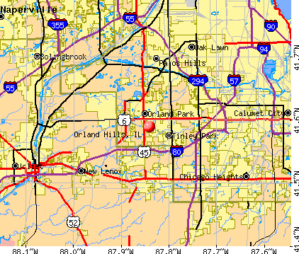 Orland Hills, IL map