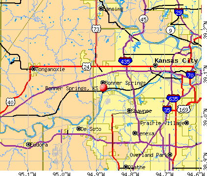 Bonner Springs, KS map