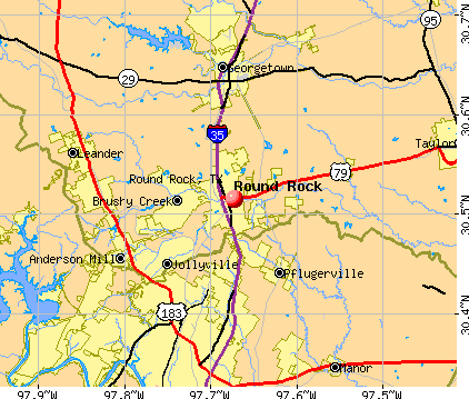 Round Rock, TX map