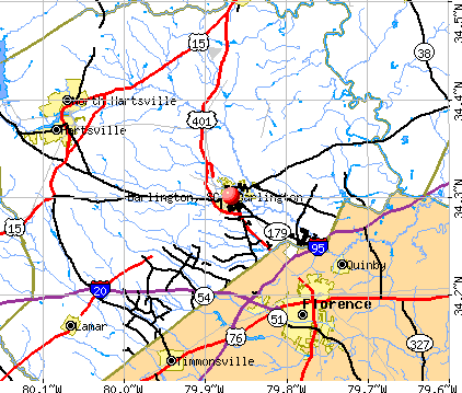 Darlington, SC map