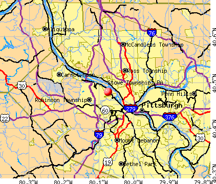 Stowe Township, PA map