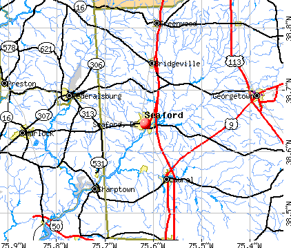 Seaford, DE map
