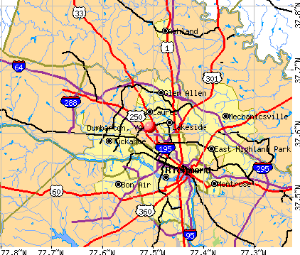 Dumbarton, VA map