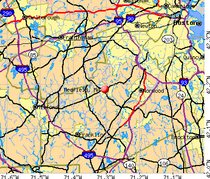 Medfield, MA map