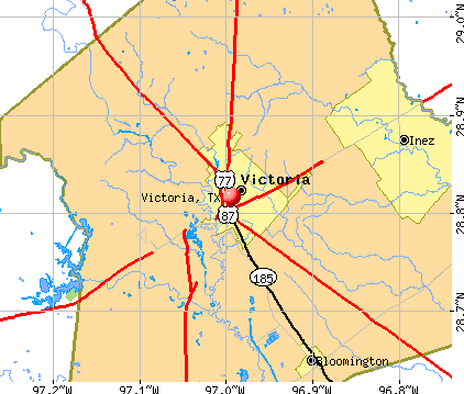 Victoria, TX map