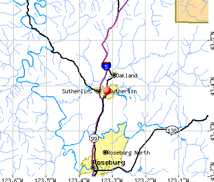 Sutherlin, OR map