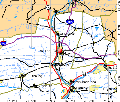 Milton, PA map